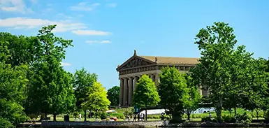The Parthenon in Nashville, Tennessee near The Cooperative Canine dog training and pet sitting service area